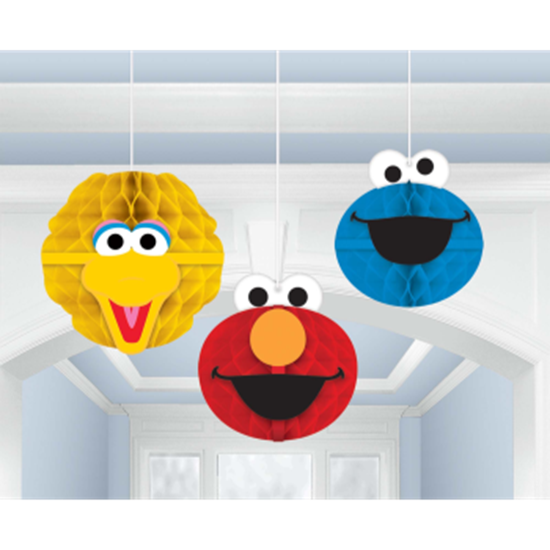 Picture of ELMO TURNS 1 - HONEYCOMB HANGING DECO