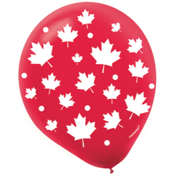 Image de 12" LATEX BALLOONS CANADA DAY