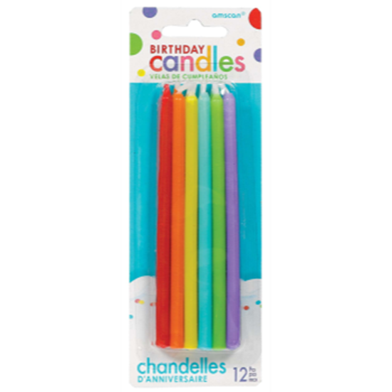 Image sur 5" TAPER CANDLES - PRIMARY 12CT