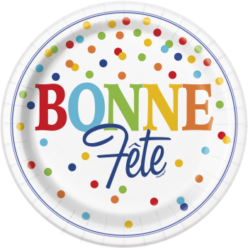 Image de BONNE FÊTE ASSIETTES  À POINTS MULTIPLES