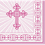 Image de TABLEWARE - RADIANT CROSS PINK - BEVERAGE NAPKINS