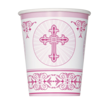 Picture of TABLEWARE - RADIANT CROSS PINK 9oz CUPS