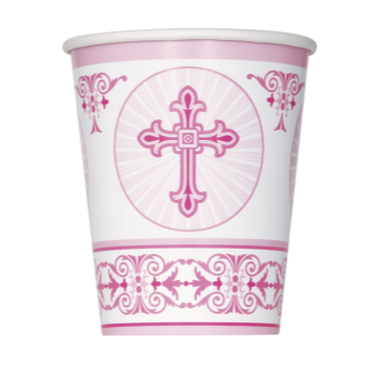 Image de TABLEWARE - RADIANT CROSS PINK 9oz CUPS