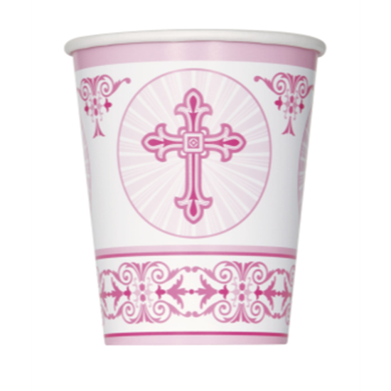 Image sur TABLEWARE - RADIANT CROSS PINK 9oz CUPS