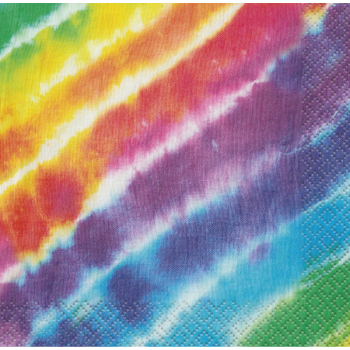 Image de 60'S - TIE DYE BEVERAGE NAPKINS