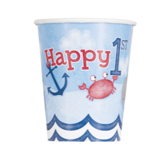 Picture of 1st BIRTHDAY NAUTICAL - CUPS