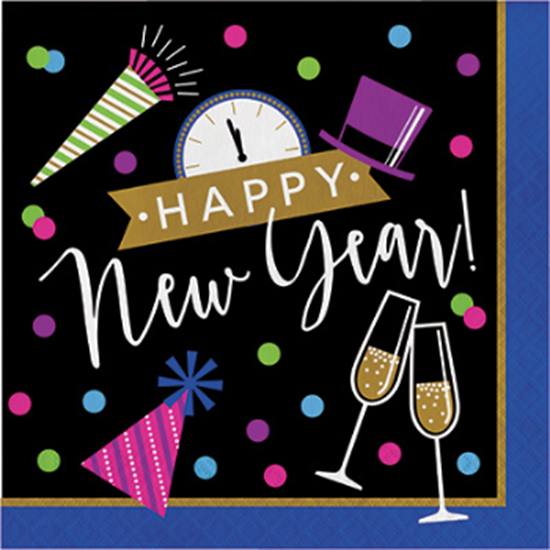 Picture of TABLEWARE - NEW YEAR CHEERS LUNCHEON NAPKIN