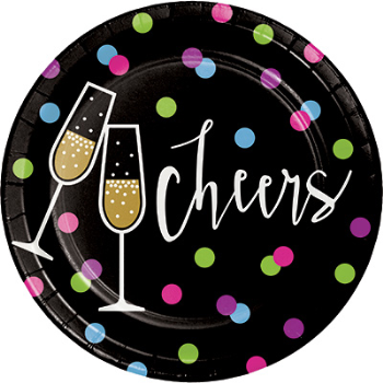 Image de TABLEWARE - NEW YEAR CHEERS 7" PLATES