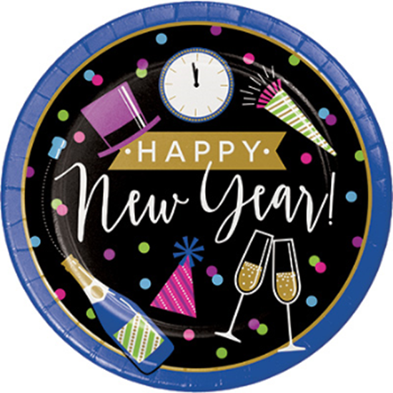 Image sur TABLEWARE - NEW YEAR CHEERS 9" PLATES