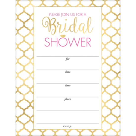 Picture of BRIDAL SHOWER INVITATIONS - 20PK