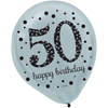 Picture of 50th - LATEX BALLOONS - BLACK/GOLD/SILVER