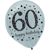 Picture of 60th - LATEX BALLOONS - BLACK/GOLD/SILVER