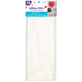 Image de 8" LOLLIPOP STICKS - 25CT