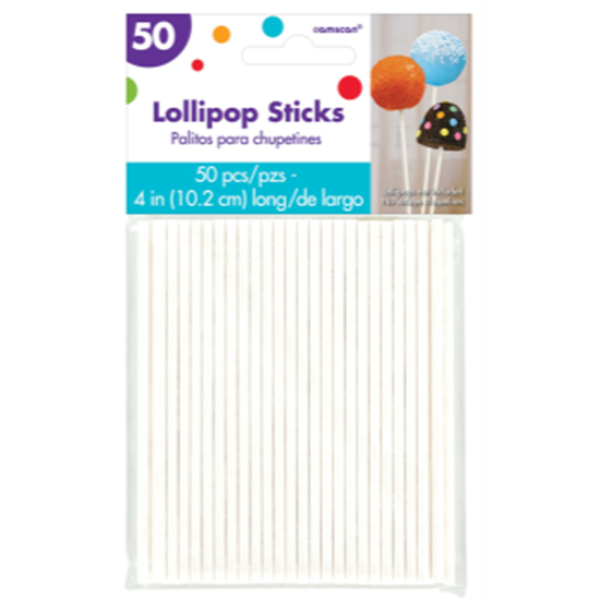 Image sur 4" LOLLIPOP STICKS - 50CT