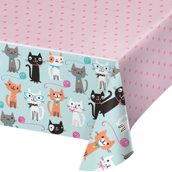 Picture of PURR-FECT PARTY - PLASTIC TABLE COVER