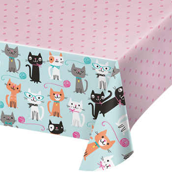 Image de PURR-FECT PARTY - PLASTIC TABLE COVER