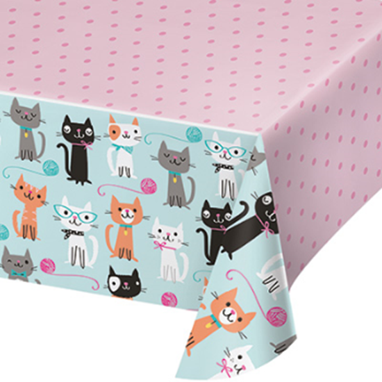 Image sur PURR-FECT PARTY - PLASTIC TABLE COVER