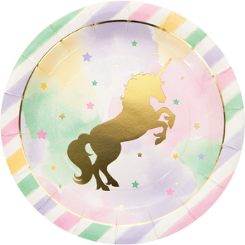 Image de UNICORN SPARKLE - 9" FOIL PLATES