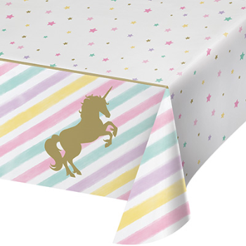 Picture of UNICORN SPARKLE - PLASTIC TABLE COVER