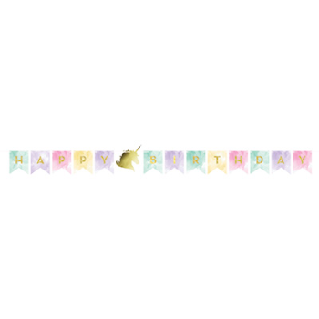 Picture of UNICORN SPARKLE - SHAPED BANNER WITH TWINE