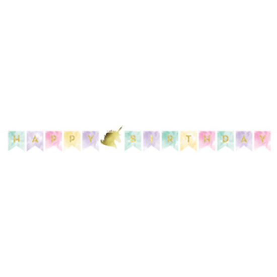 Image sur UNICORN SPARKLE - SHAPED BANNER WITH TWINE