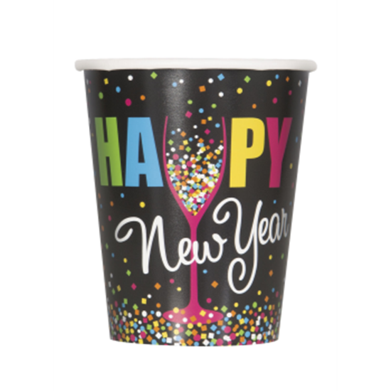 Picture of TABLEWARE - CONFETTI NEW YEAR 9OZ CUPS