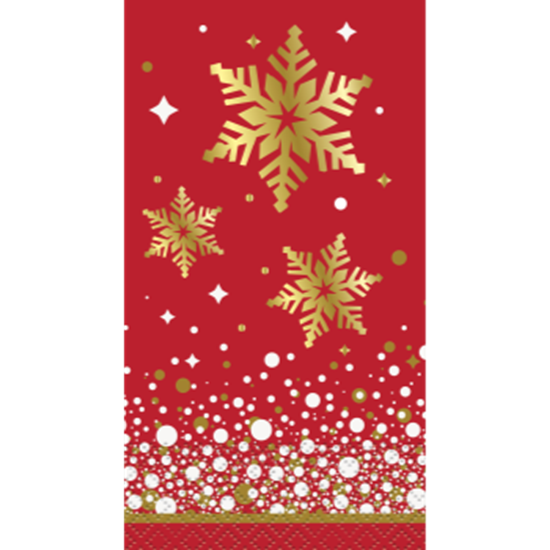 Picture of TABLEWARE - GOLD SPARKLE CHRISTMAS - GUEST TOWEL