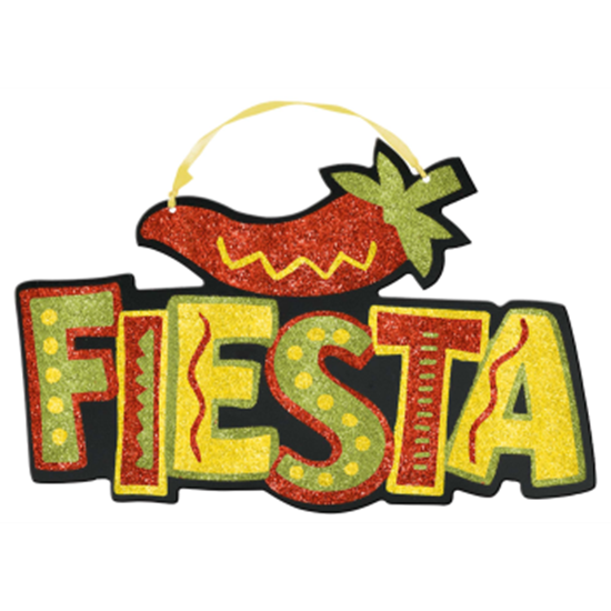 Picture of FIESTA GLITTER HANGING SIGN