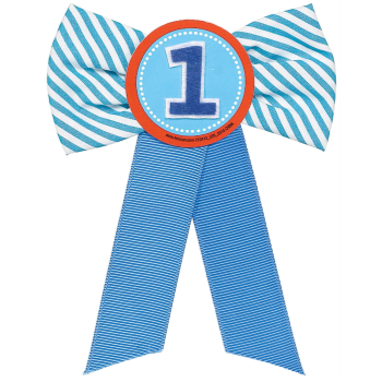 Image de WEARABLES - RIBBON PIN - FIRST BIRTHDAY BLUE