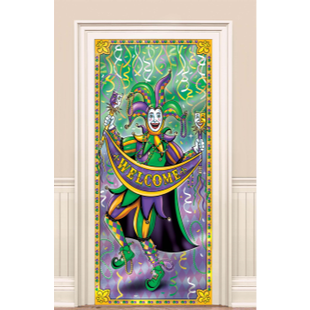 Picture of MARDIS GRAS DOOR CURTAIN - WELCOME