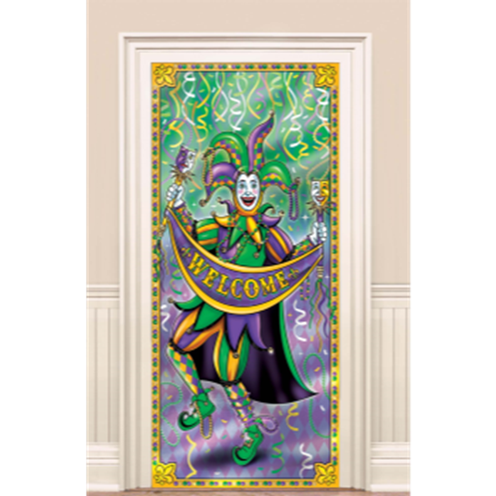 Image sur MARDIS GRAS DOOR CURTAIN - WELCOME