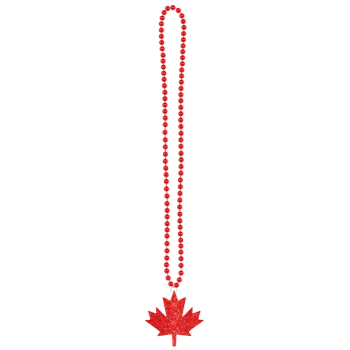 Picture of CANADA DAY GLITTER MAPLE LEAF NECKLACE