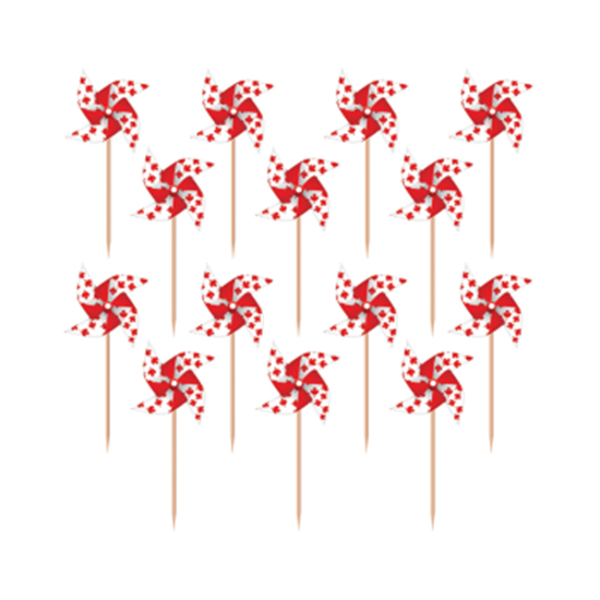 Picture of CANADA DAY PINWHEEL PICKS - 20CT