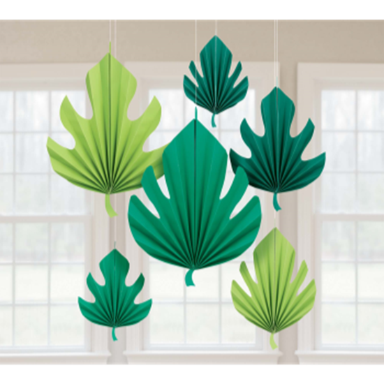 Picture of PALM LEAF SHAPED FANS 6PC