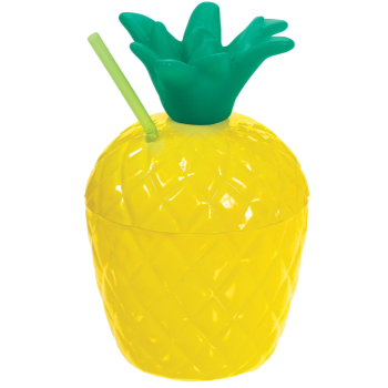 Picture of TABLEWARE - 18oz PINEAPPLE CUP WITH STRAW
