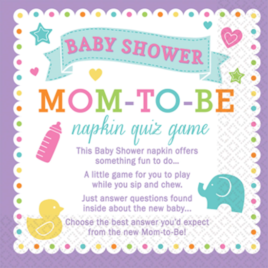 Picture of GAME - BABY SHOWER TRIVIA NAPKINS