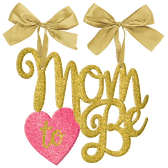 Image sur MOM TO BE GLITTER HANGING CHAIR SIGN