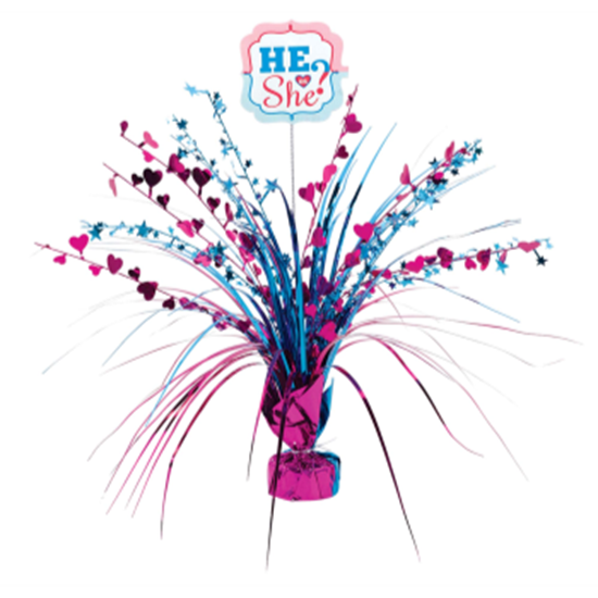 Image sur GENDER REVEAL - HE OR SHE SPRAY CENTERPIECE