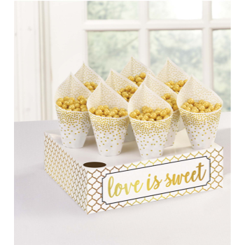 Image de WEDDING SNACK CONES W/ TRAY