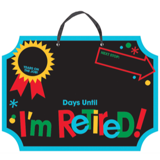 Image sur DECOR - OFFICIALLY RETIRED COUNTDOWN SIGN