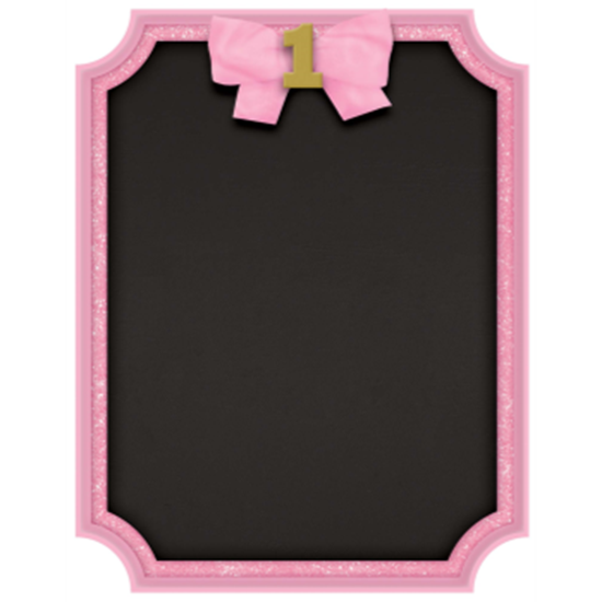 Picture of DECOR - 1st BIRTHDAY GLITTER EASEL - PINK