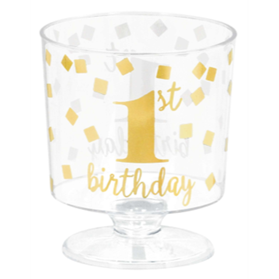 Picture of PREMIUM 1st BIRTHDAY - PEDESTAL CLEAR 2oz CUPS