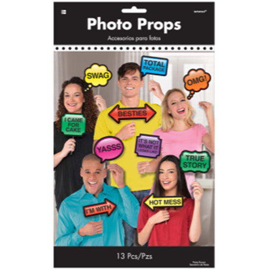 Picture of DECOR - PHOTO BOOTH PROPS - TRENDY PHRASES