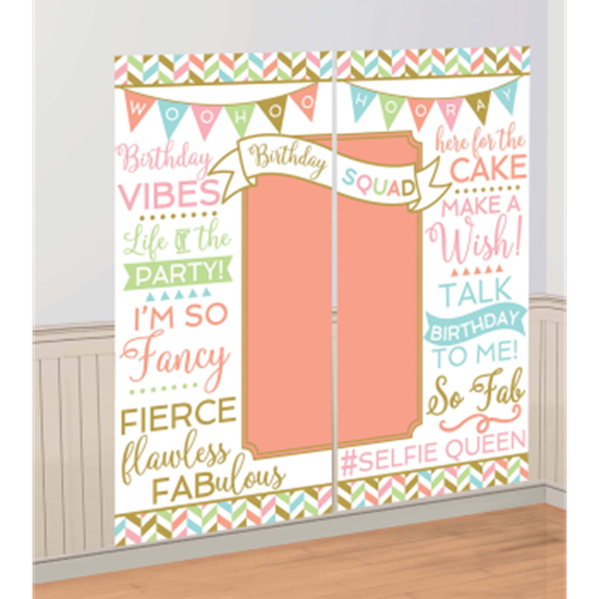 Picture of DECOR - CONFETTI FUN SELFIE SCENE SETTER WITH PHOTO PROPS