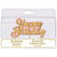 Picture of HAPPY BIRTHDAY GOLD AND PINK GLITTER PICK CANDLE