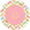 Picture of TABLEWARE - LET'S EAT 7" ROUND PLATE - PASTEL CHEVRON