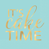 Picture of TABLEWARE - IT'S CAKE TIME TURQUOISE BEVERAGE NAPKIN