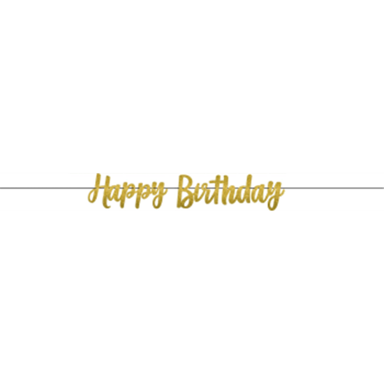 Image sur DECOR - GOLD BIRTHDAY GLITTER LETTER BANNER