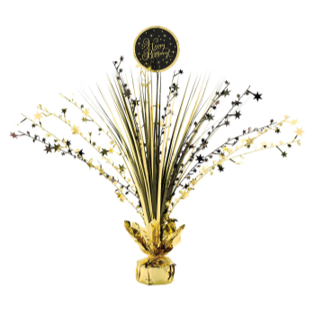 Picture of DECOR - GOLD BIRTHDAY FOIL SPRAY CENTERPIECE