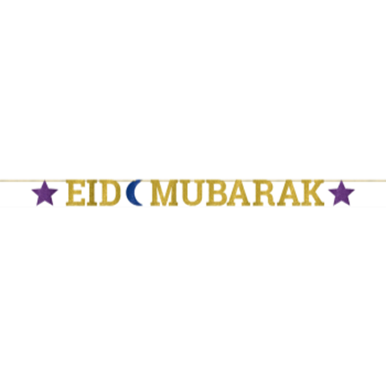 Image sur EID - RAMADAN CELEBRATION GLITTER LETTER BANNER